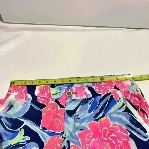 Lilly Pulitzer Womens Madeira Pants High Tide Navy  Tropicolada Size 10 - Picture 4 of 12